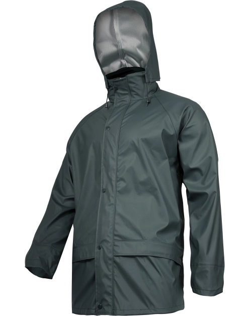Zdjęcie: Kurtka przeciwdeszczowa PU, zielona, 3XL, CE, LAHTI PRO