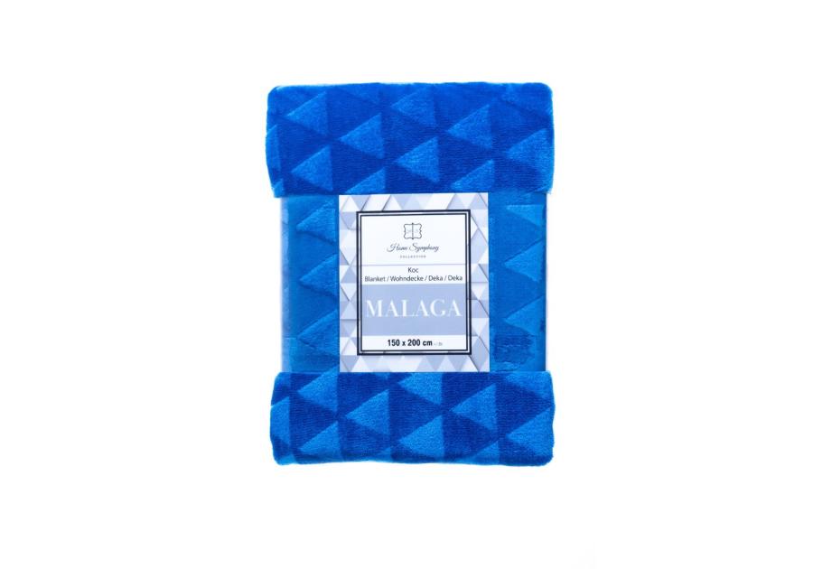 Zdjęcie: Koc Malaga 130x170 cm niebieski microfibra 260 g/m2 EUROMAT