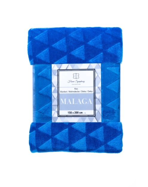Zdjęcie: Koc Malaga 130x170 cm niebieski microfibra 260 g/m2 EUROMAT