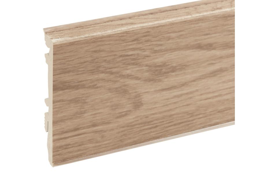 Zdjęcie: Listwa przypodłogowa PVC Masterline 1,3x8 cm, 2,2 m Light Coffee Mat CEZAR