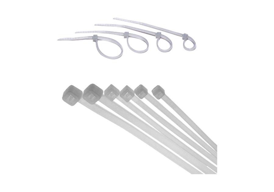 Zdjęcie: Opaska zaciskowa Cable Tie 2,5*100 kolor biały HOROZ