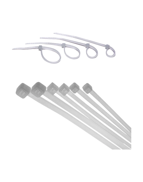 Zdjęcie: Opaska zaciskowa Cable Tie 2,5*100 kolor biały HOROZ