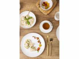 Talerz deserowy 20 cm Bella Złota Linia kremowyowy ALTOMDESIGN