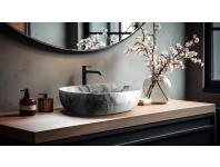 Zdjęcie: Umywalka nablatowa Korfu Trend 60 cm, efekt marmuru INVENA