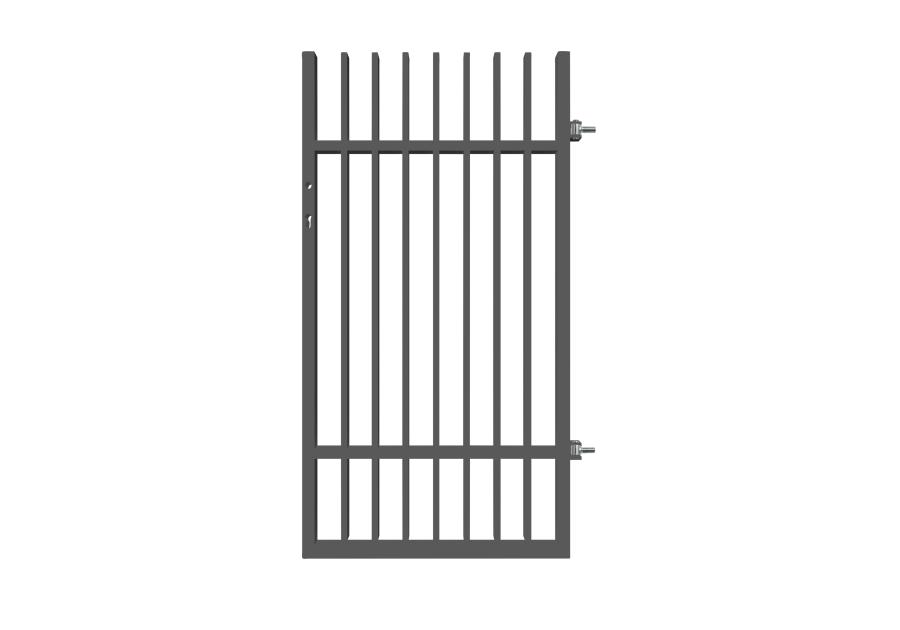 Zdjęcie: Furtka Anika 0,90 m, 1,80 m, stal ocynk+RAL7016 struktura prawa POLBRAM