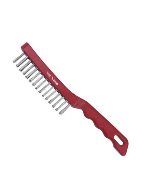 Zdjęcie: Szczotka druciana do rdzy 4 rzędowa uchwyt plastikowy DEDRA