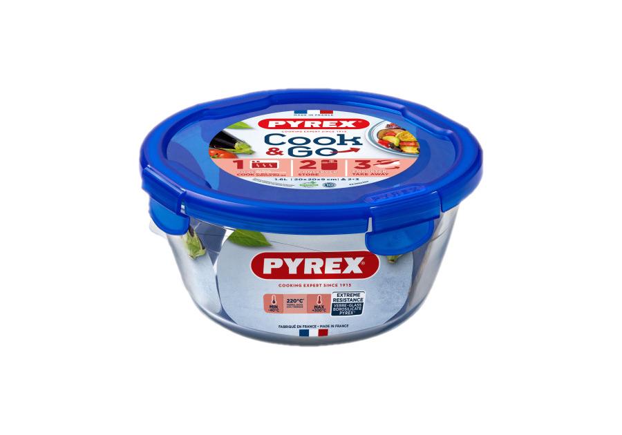 Zdjęcie: Naczynie żaroodporne 20 cm z pokrwyą hermetyczną okragłe PYREX