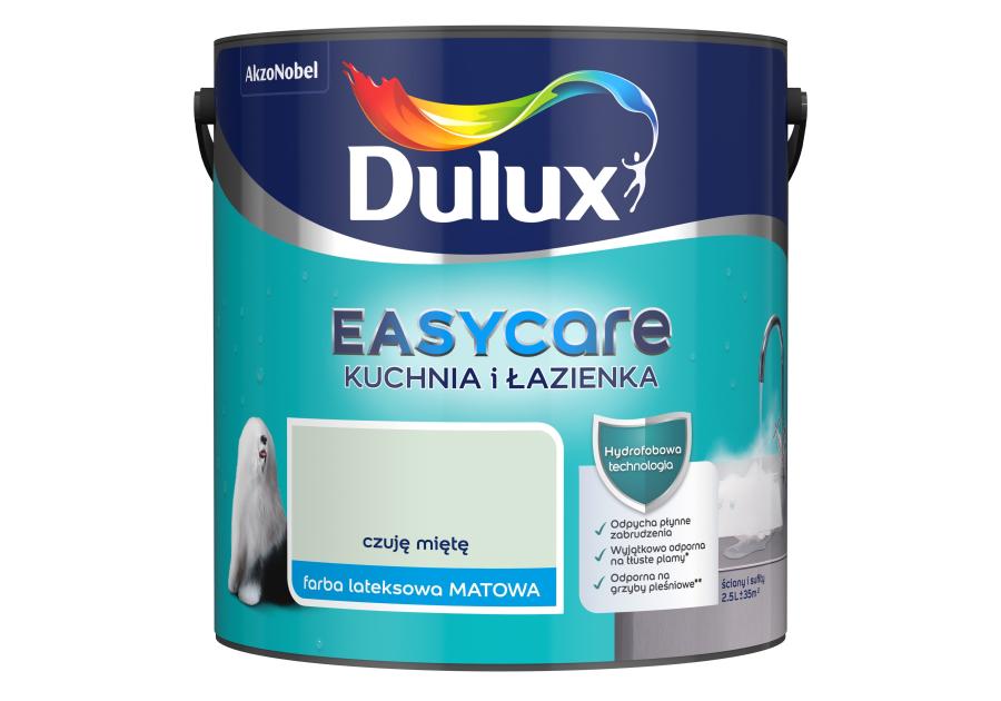 Zdjęcie: Farba lateksowa Kuchnia&Łazienka Czuję miętę 2,5 L Easy Care DULUX