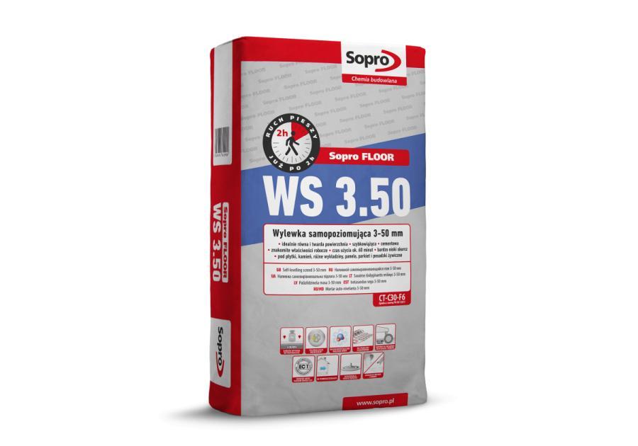 Zdjęcie: Wylewka samopoziomująca 3-50 mm Floor WS 3.50 25 kg SOPRO