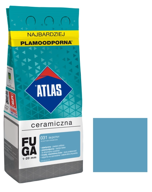 Zdjęcie: Fuga ceramiczna 031 błękitna, alubag, 2 kg ATLAS