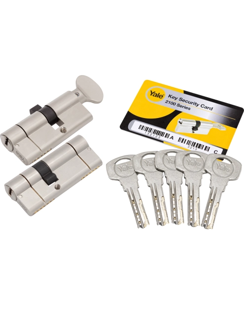 Zdjęcie: Komplet wkładek 2100 50/40 + 50/40G satyna YALE