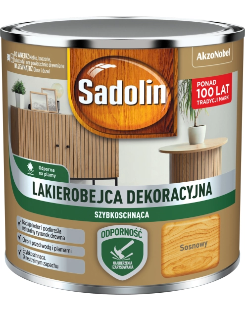 Zdjęcie: Lakierobejca dekoracyjna Sosnowy 0,2 L SADOLIN