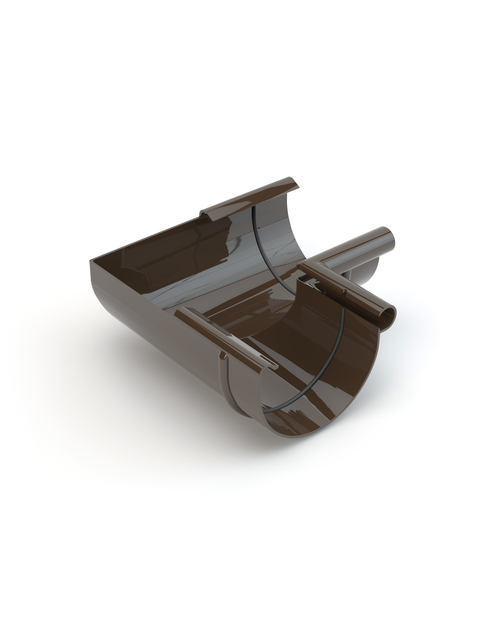 Zdjęcie: Narożnik rynnowy wewnetrzny 150 mm ciemny brąz GAMRAT