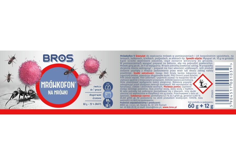 Zdjęcie: Środek na mrówki 60 g Mrówkofon BROS