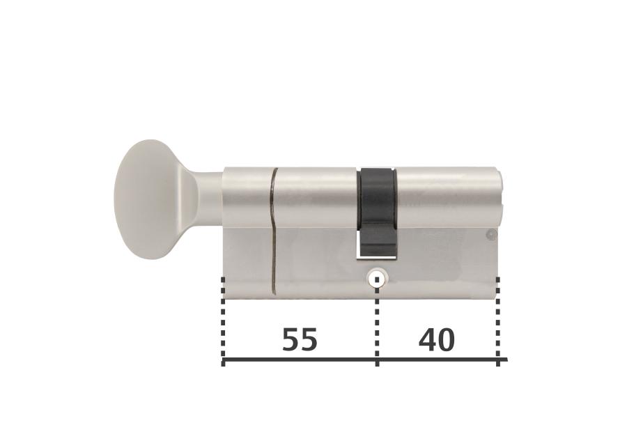 Zdjęcie: Wkładka z gałką Y2100 40/55G satyna YALE