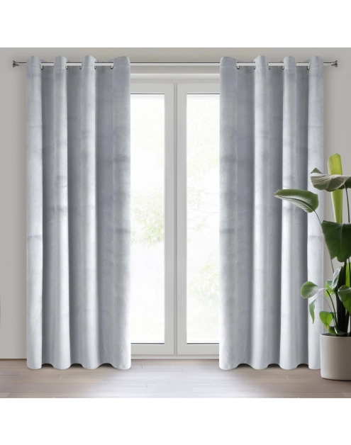 Zdjęcie: Zasłona gotowa Pierre 140x250 cm jasnoszary EUROFIRANY