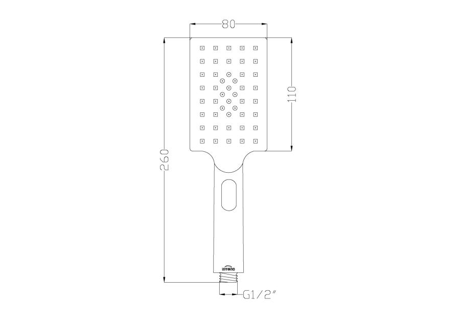 Zdjęcie: Słuchawka natryskowa 3F Nyks chrom INVENA