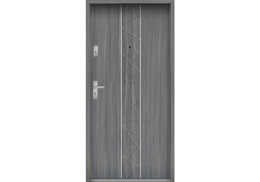 Zdjęcie: Drzwi wejściowe do mieszkań Bastion A-40 Mokka 80 cm prawe ODR KR CENTER