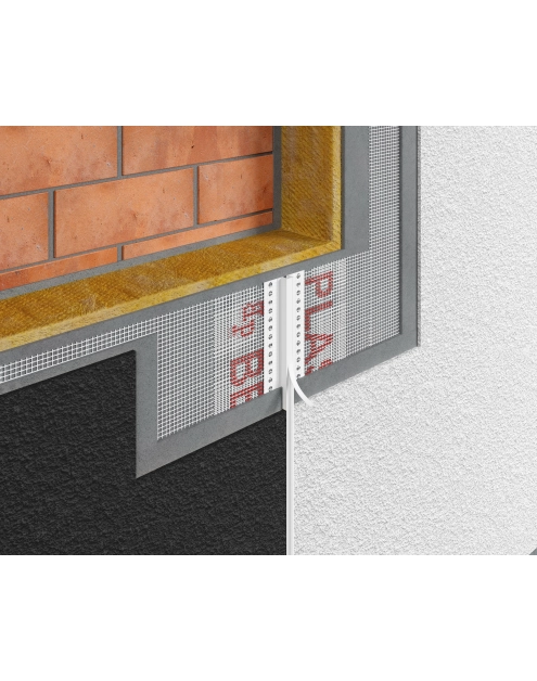 Zdjęcie: Listwa PVC dylatacyjna, podtynkowa z siatką BP15 EXT L300 szary ciemny BELLA PLAST