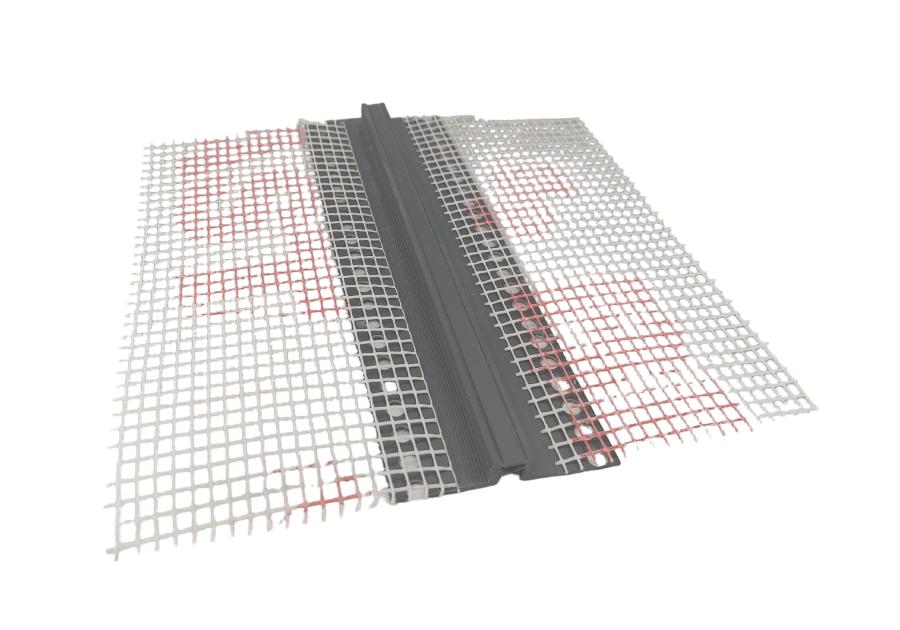 Zdjęcie: Listwa PVC dylatacyjna, podtynkowa z siatką BP15 EXT L300 szary ciemny BELLA PLAST