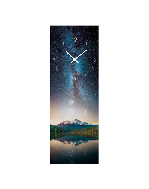 Zdjęcie: Zegar Glassclock 20x60 cm milky way STYLER