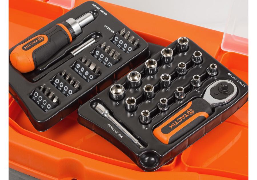 Zdjęcie: Skrzynka narzędziowa z zestawem narzędzi 40 szt. TACTIX