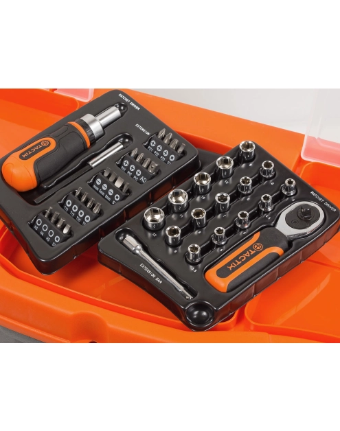 Zdjęcie: Skrzynka narzędziowa z zestawem narzędzi 40 szt. TACTIX