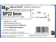 Zdjęcie: Listwa PVC zakończeniowa z siatką BP22 L200 6 mm biała BELLA PLAST
