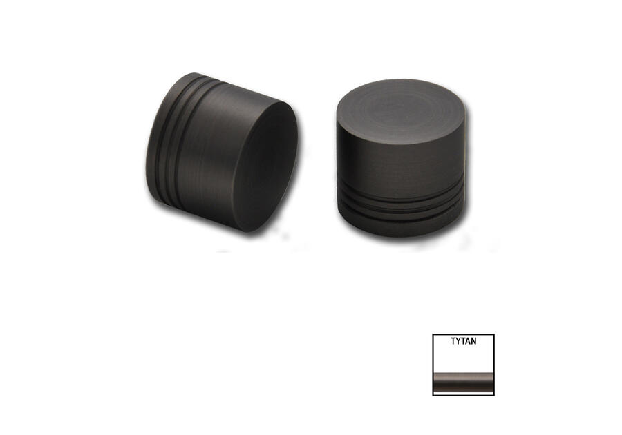 Zdjęcie: Końcówka karnisza Victoria fi 19 mm 2 szt zaślepka tytan KARWEL