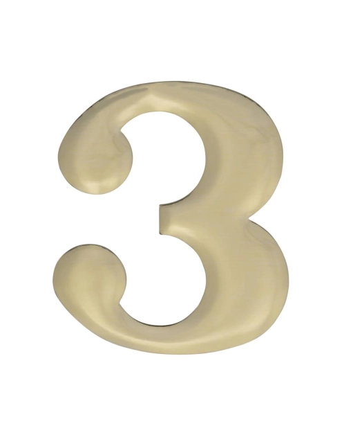 Zdjęcie: Cyfra 3 kolor mosiądz 37 mm METRO