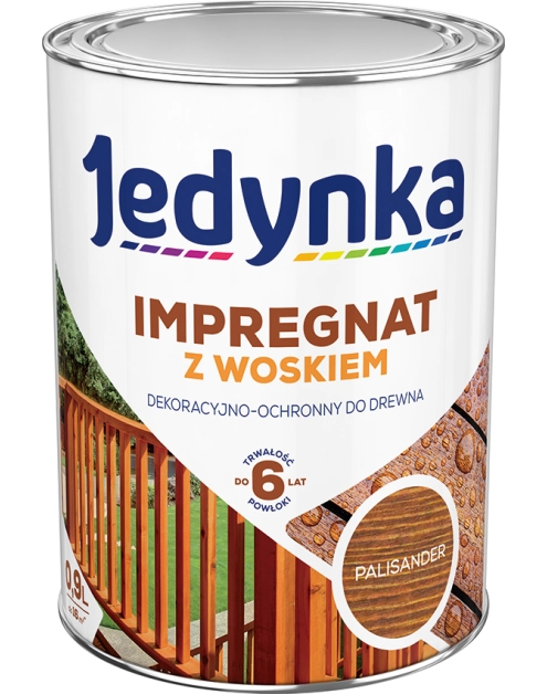 Zdjęcie: Impregnat do drewna z woskiem palisander 0,9 L JEDYNKA