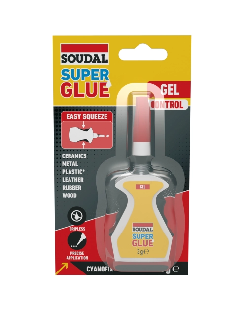 Zdjęcie: Klej sekundowy Super Glue gel control 3 g SOUDAL