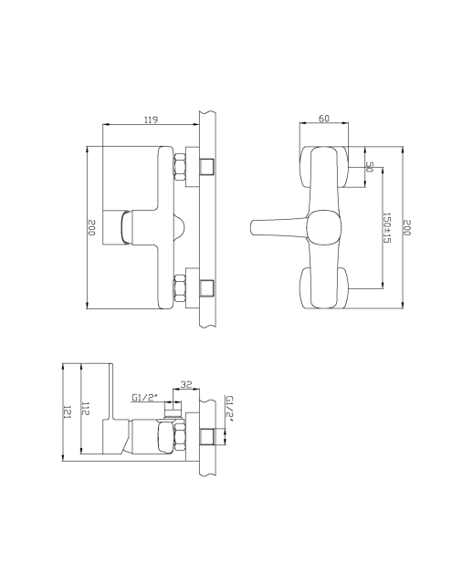 Zdjęcie: Bateria natryskowa Glamour czarna INVENA
