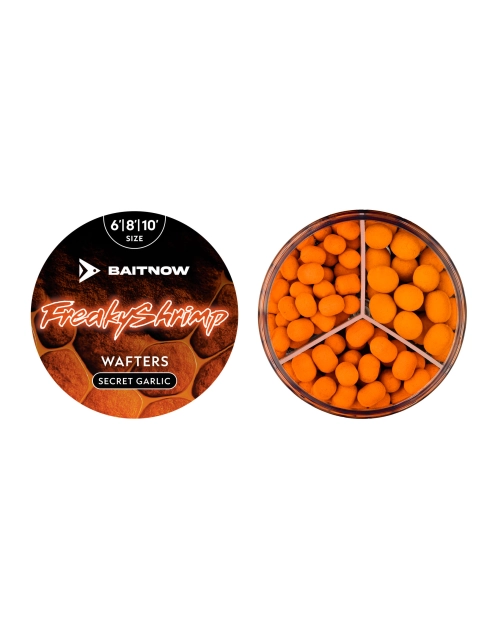 Zdjęcie: Przynęta wafters do method feeder Freaky Shrimp, rozmiary 6/8/10, 24 g BAITNOW