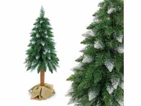 Choinka sztuczna sosna na pniu zielono-biała 120 cm SONIC