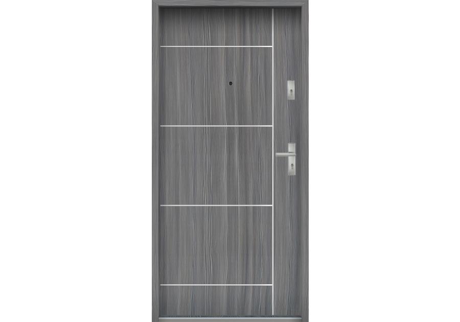 Zdjęcie: Drzwi wejściowe do mieszkań Bastion A-65 Mokka 90 cm lewe ODP KR CENTER