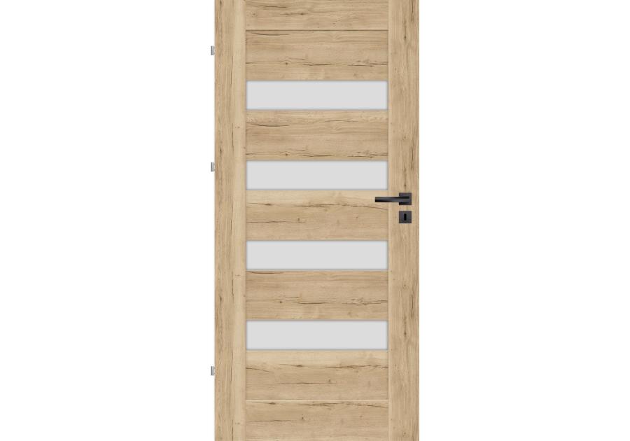 Zdjęcie: Drzwi wewnętrzne Efez 70L dąb halifax, mleczna szyba, pokój NAWADOOR