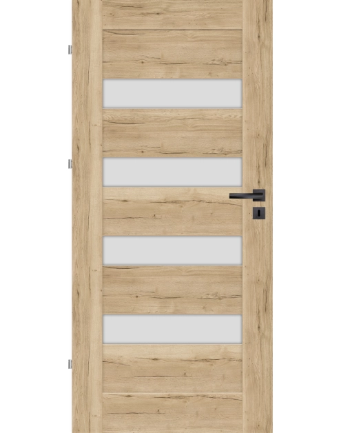 Zdjęcie: Drzwi wewnętrzne Efez 70L dąb halifax, mleczna szyba, pokój NAWADOOR