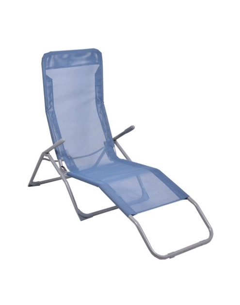 Zdjęcie: Leżak plażowy niebieski OŁER