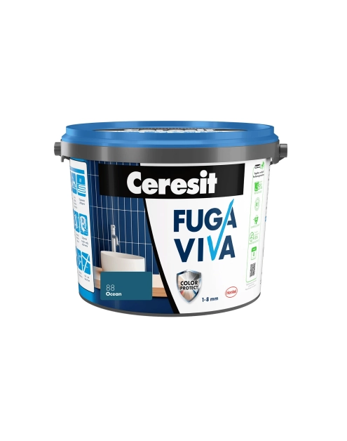 Zdjęcie: Fuga Viva elastyczna cementowa 1-8 mm ocean 2 kg CERESIT