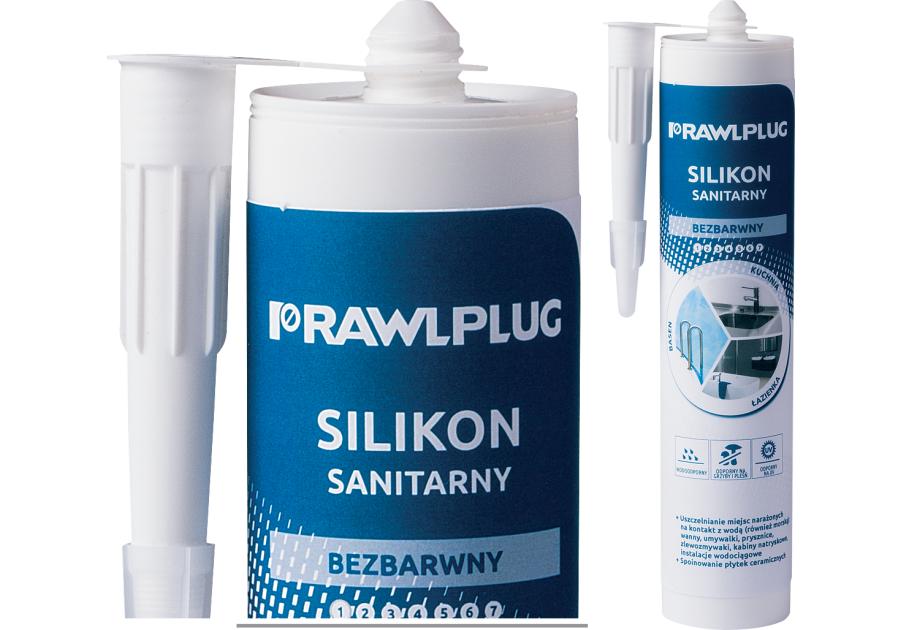 Zdjęcie: Silikon sanitarny bezbarwny 300 ml RAWLPLUG
