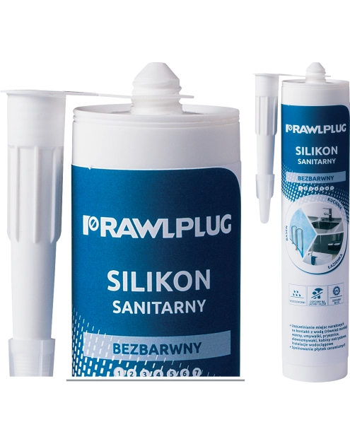 Zdjęcie: Silikon sanitarny bezbarwny 300 ml RAWLPLUG