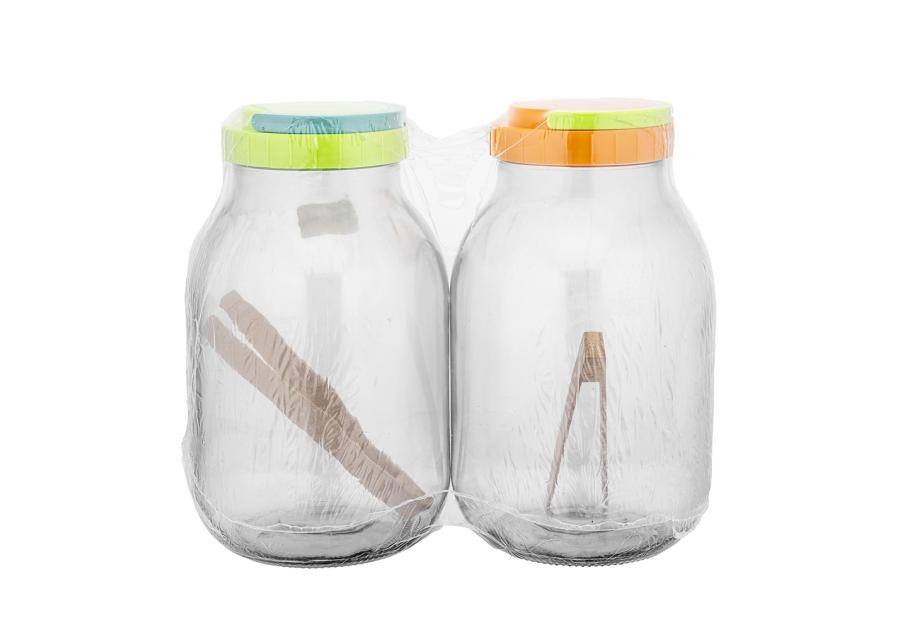Zdjęcie: Słoik 3000 ml + zakrętka plastikowa fi 100 + szczypce drewniane SEZON