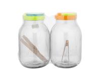 Zdjęcie: Słoik 3000 ml + zakrętka plastikowa fi 100 + szczypce drewniane SEZON