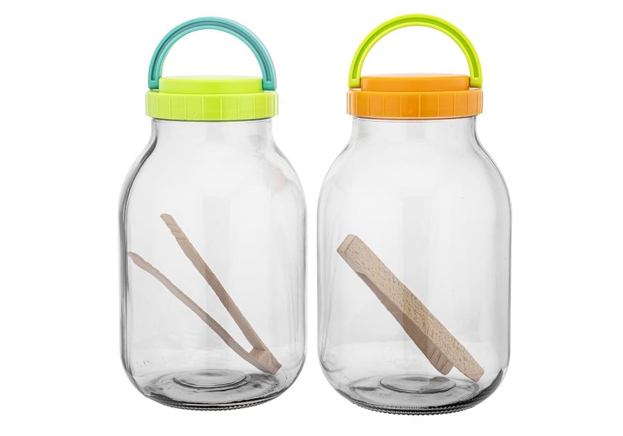 Zdjęcie: Słoik 3000 ml + zakrętka plastikowa fi 100 + szczypce drewniane SEZON