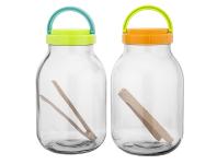 Zdjęcie: Słoik 3000 ml + zakrętka plastikowa fi 100 + szczypce drewniane SEZON