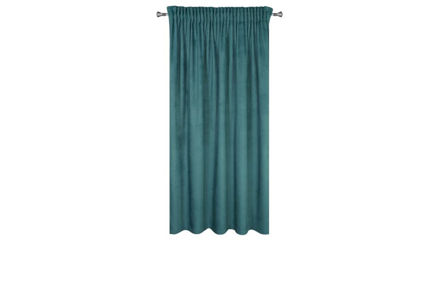 Zdjęcie: Zasłona welwetowa gładka z efektem 3D Fargo 140x175 cm turkusowa na taśmie EUROFIRANY