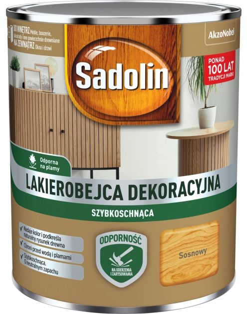 Zdjęcie: Lakierobejca dekoracyjna Sosnowy 0,7 L SADOLIN