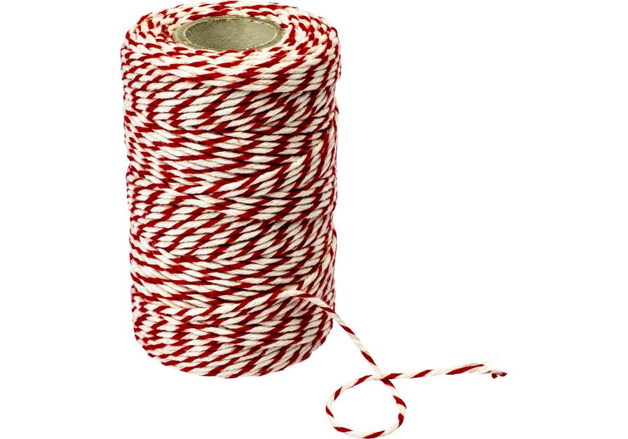 Zdjęcie: Nici wędliniarskie biało-czerwone bawełniane 240 C - 55 m BROWIN