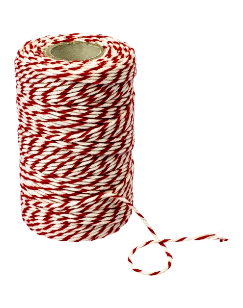 Zdjęcie: Nici wędliniarskie biało-czerwone bawełniane 240 C - 55 m BROWIN